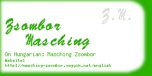 zsombor masching business card